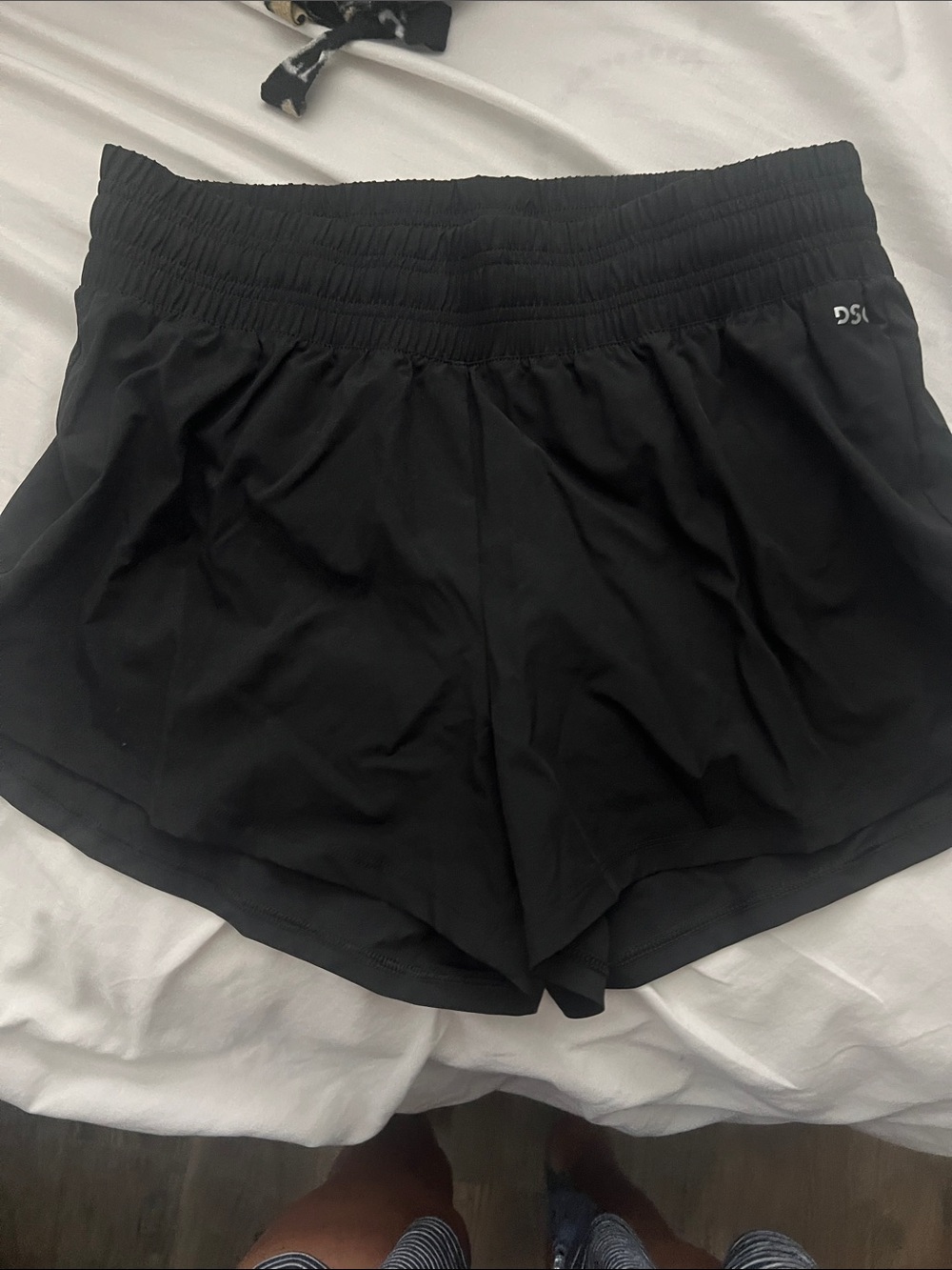 DSG Black Women's Running Shorts with Elastic Waistband